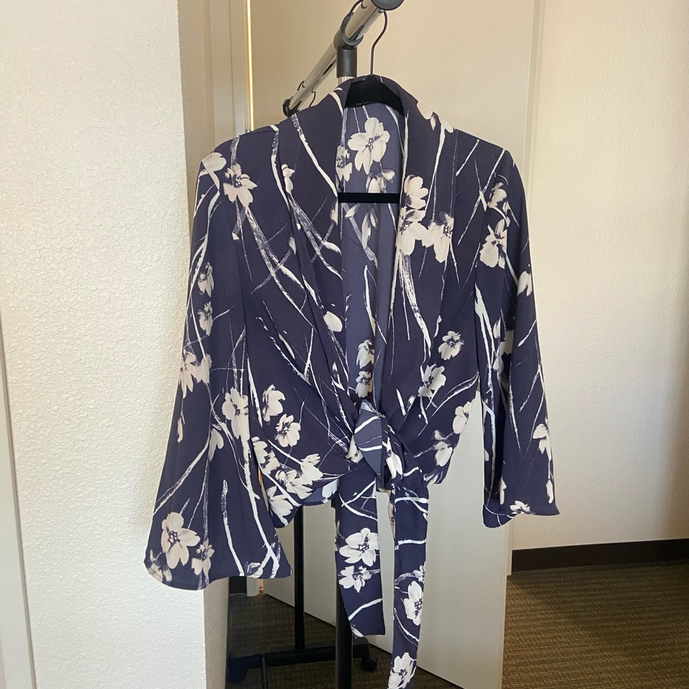 Matching floral print Zara co-ord two-piece set size small
